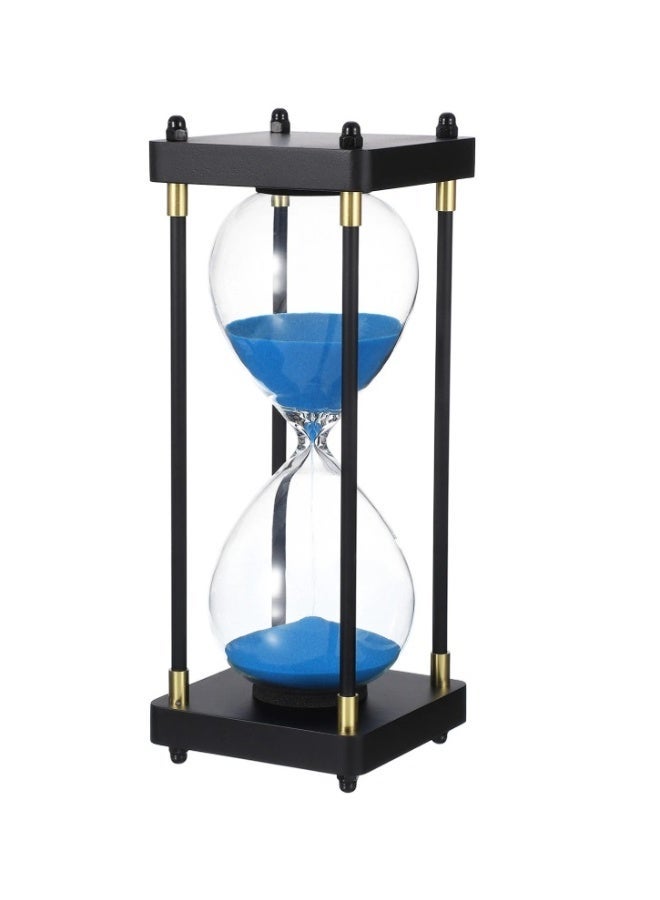 Hourglass 20 Minutes Wooden  Decoration Hourglass Gift for Home, Desk, Office Decoration (Blue Sand) - Image 1